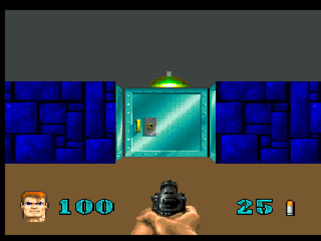 Wolfenstein 3D Atari Jaguar Screenshot: Game start.