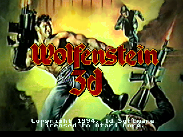Wolfenstein 3D Atari Jaguar Screenshot: Title screen.