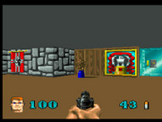 Wolfenstein 3D for Atari Jaguar - Exploring the area...