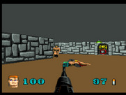 Wolfenstein 3D for Atari Jaguar - Another enemy appears from around the corner...