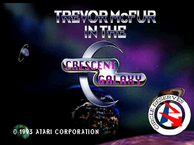 Trevor McFur in the Crescent Galaxy Atari Jaguar Screenshot: Title screen.