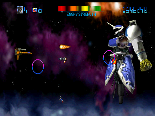 Trevor McFur in the Crescent Galaxy Atari Jaguar Screenshot: The next boss battle begins!