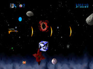 Trevor McFur in the Crescent Galaxy for Atari Jaguar - Each mission begins with an outerspace asteroids type sequence.