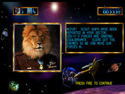 Trevor McFur in the Crescent Galaxy for Atari Jaguar - Time to clear out enemies in the next area...
