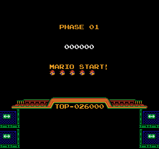 Wrecking Crew NES / Famicom Screenshot: Get ready for phase 01!