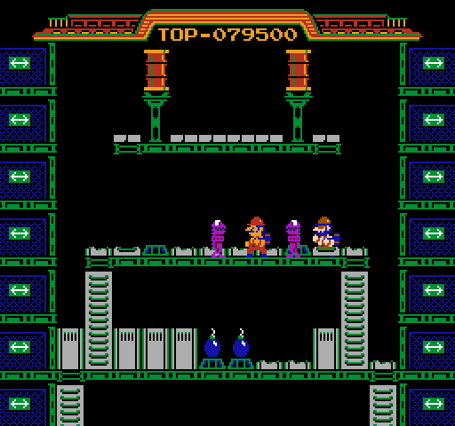 Wrecking Crew NES / Famicom Screenshot: Uh oh, I'm trapped!