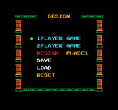 Wrecking Crew for NES / Famicom - Design menu.