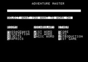 Adventure Master for Apple II - The main menu.