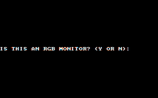 Wizard of Id's WizType IBM PC/Compatibles Screenshot: Do you have an RGB or composite monitor?