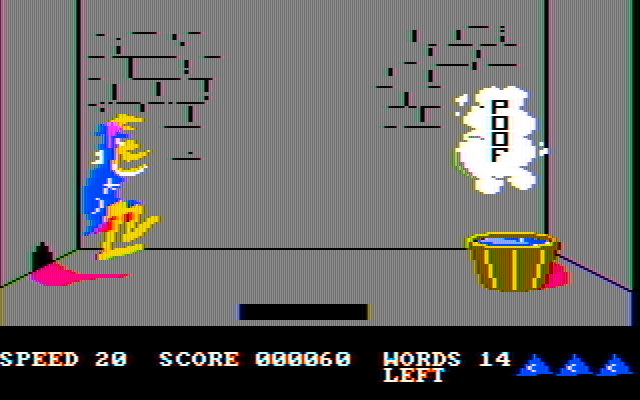 Wizard of Id's WizType IBM PC/Compatibles Screenshot: I win this round...