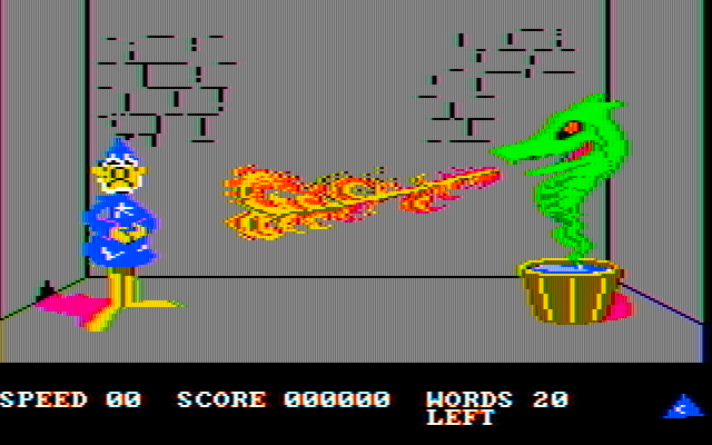 Wizard of Id's WizType IBM PC/Compatibles Screenshot: Oops, I didn't type fast enough!