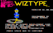 Wizard of Id's WizType for IBM PC/Compatibles - Title screen.