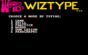 Wizard of Id's WizType for IBM PC/Compatibles - The main menu.
