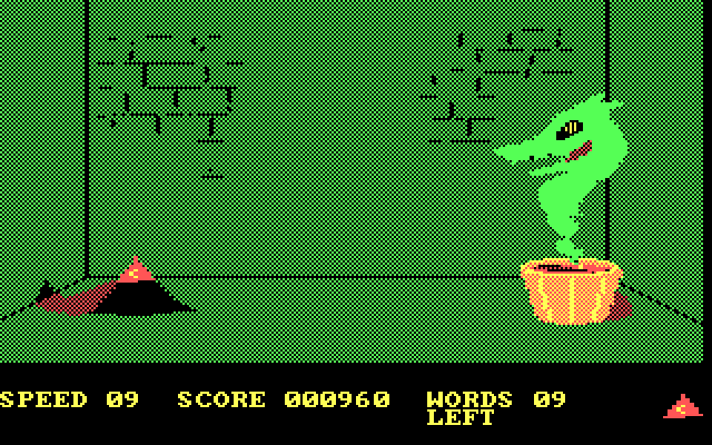 Wizard of Id's WizType IBM PC/Compatibles Screenshot: I've been turned to a pile of ashes...