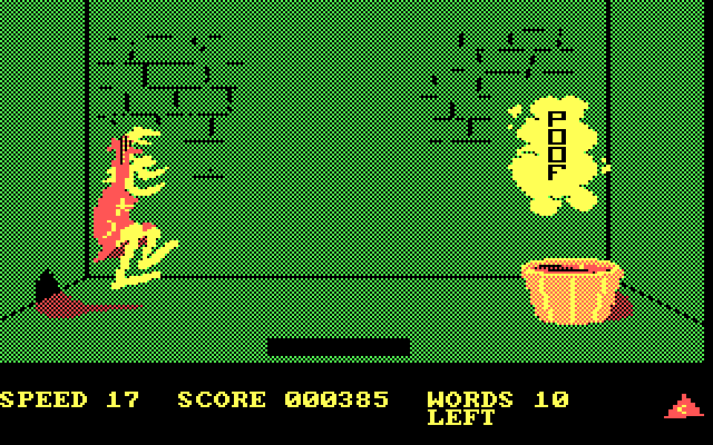 Wizard of Id's WizType IBM PC/Compatibles Screenshot: I won this round...