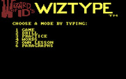 Wizard of Id's WizType for IBM PC/Compatibles - The main menu.