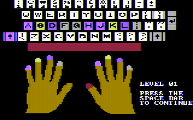 Wizard of Id's WizType IBM PC/Compatibles Screenshot: The game provides some typing guidance.