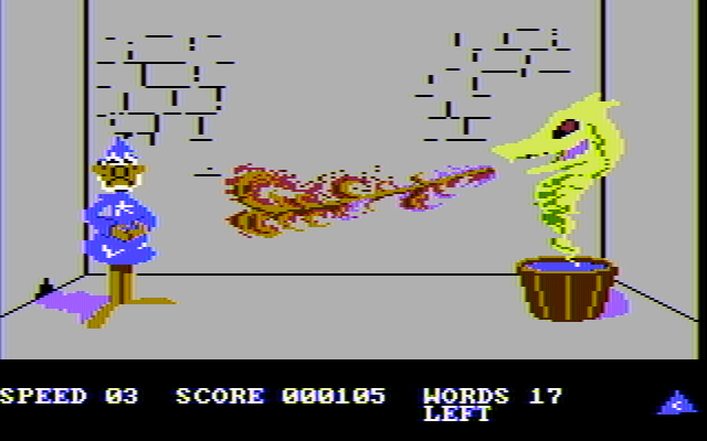 Wizard of Id's WizType IBM PC/Compatibles Screenshot: Oh no, I was too slow!
