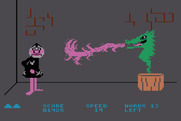 Wizard of Id's WizType for Atari 8-bit - Oops, a mistake; I'm about to turn into ashes...