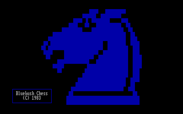 Bluebush Chess IBM PC/Compatibles Screenshot: Title screen (Version 1.30)