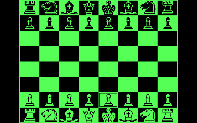 Bluebush Chess IBM PC/Compatibles Screenshot: Starting the game.
