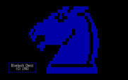 Bluebush Chess for IBM PC/Compatibles - Title screen (Version 1.30)