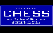 Bluebush Chess for IBM PC/Compatibles - Title screen.