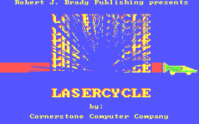 Laser Cycle IBM PC/Compatibles Screenshot: Title screen.