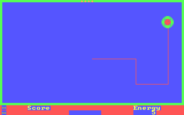 Laser Cycle IBM PC/Compatibles Screenshot: Crash!