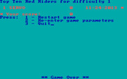 Laser Cycle for IBM PC/Compatibles - Game over.
