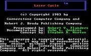Laser Cycle for IBM PC/Compatibles - Title screen / credits.