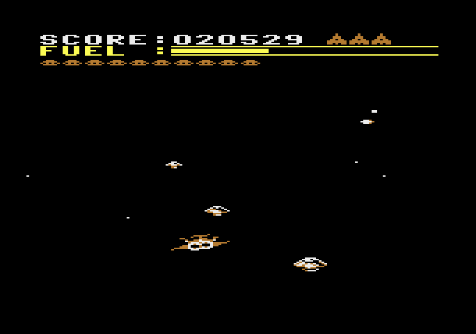Buck Rogers: Planet of Zoom Atari 5200 Screenshot: Flying through space...more saucers attack!