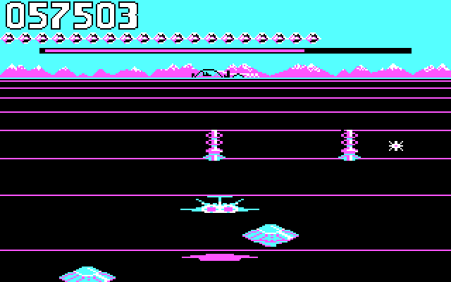 Buck Rogers: Planet of Zoom IBM PC/Compatibles Screenshot: Level 2; enemies sneak up from behind.