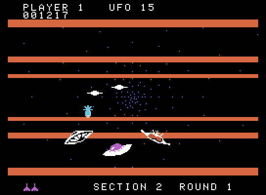 Buck Rogers: Planet of Zoom ColecoVision Screenshot: Enemy saucers appear from all directions...