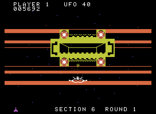 Buck Rogers: Planet of Zoom ColecoVision Screenshot: A large, end of level boss appears...