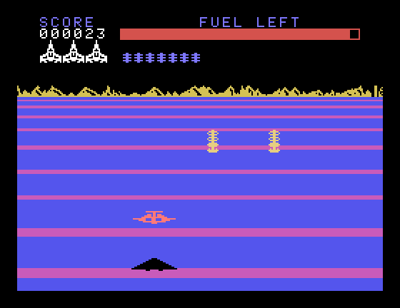 Buck Rogers: Planet of Zoom TI-99/4A Screenshot: Game start.