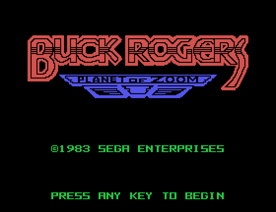Buck Rogers: Planet of Zoom TI-99/4A Screenshot: Title screen.