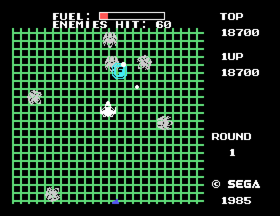 Buck Rogers: Planet of Zoom Sega SG-1000 Screenshot: Blast all of the incoming opponents!