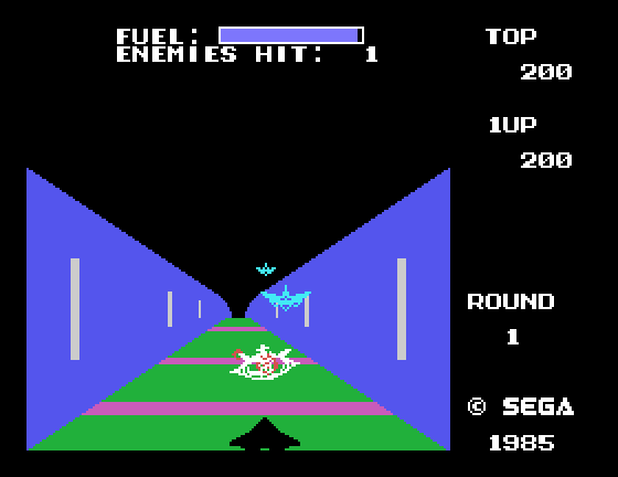 Buck Rogers: Planet of Zoom Sega SG-1000 Screenshot: Incoming enemy planes.