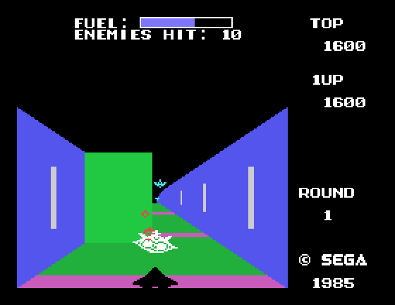 Buck Rogers: Planet of Zoom Sega SG-1000 Screenshot: Avoid these walls...
