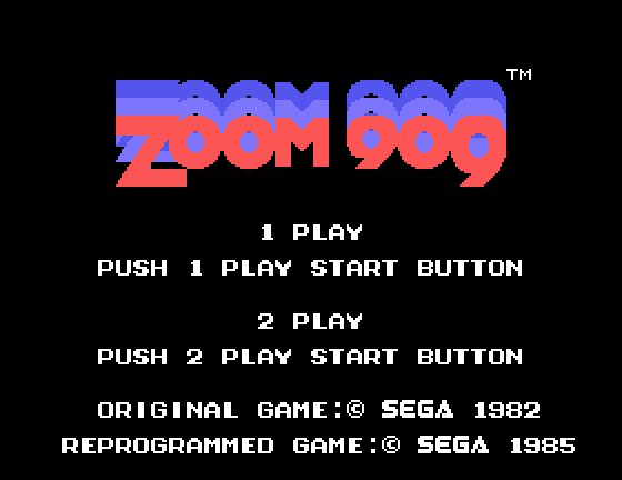 Buck Rogers: Planet of Zoom Sega SG-1000 Screenshot: Title screen.