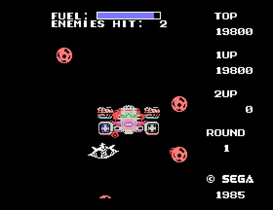 Buck Rogers: Planet of Zoom Sega SG-1000 Screenshot: Game demo.