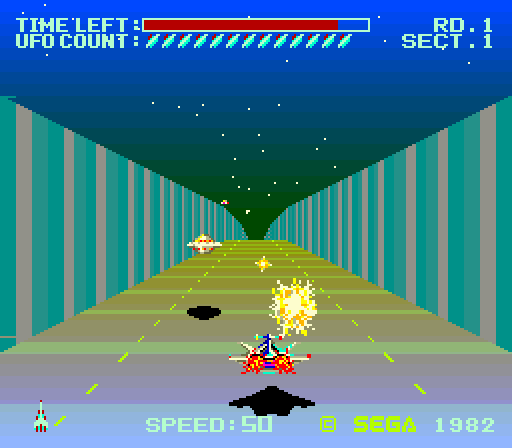 Buck Rogers: Planet of Zoom Arcade Screenshot: Game start.