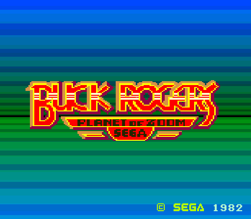 Buck Rogers: Planet of Zoom Arcade Screenshot: Title screen.