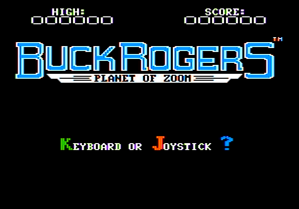 Buck Rogers: Planet of Zoom Apple II Screenshot: Title screen.