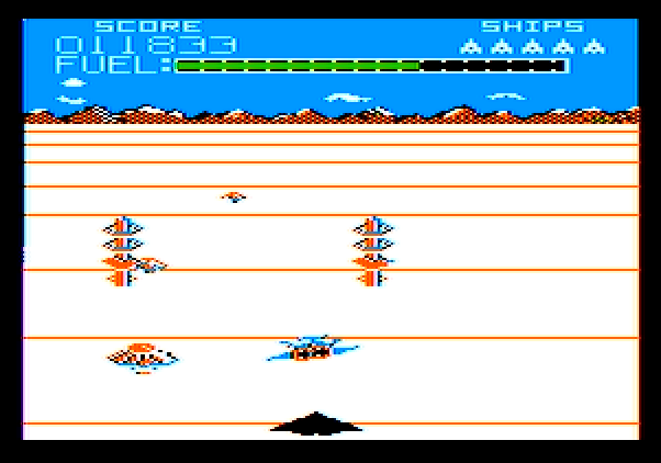 Buck Rogers: Planet of Zoom Apple II Screenshot: Watch out for flying saucers!