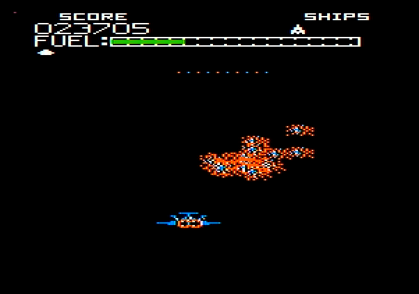 Buck Rogers: Planet of Zoom Apple II Screenshot: End of level opponent destroyed!