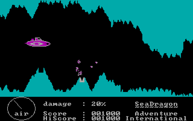 Sea Dragon IBM PC/Compatibles Screenshot: Hazards lurk above and below.