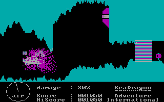 Sea Dragon IBM PC/Compatibles Screenshot: Destroyed again!