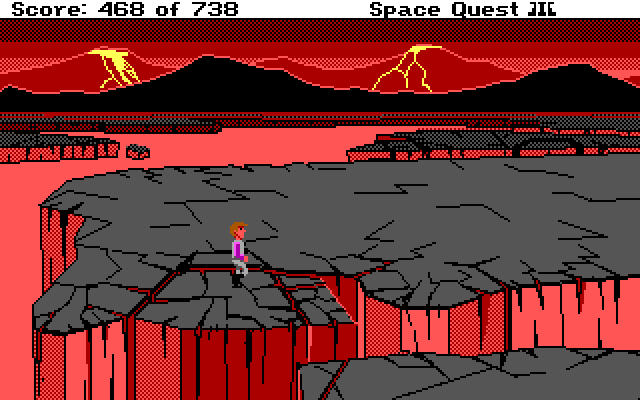 Space Quest III: The Pirates of Pestulon IBM PC/Compatibles Screenshot: Is Roger trapped?